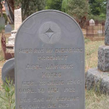 KOTZE Abel Jakobus 1855-1922