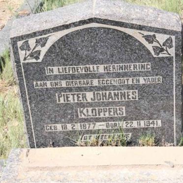 KLOPPERS Pieter Johannes 1877-1941