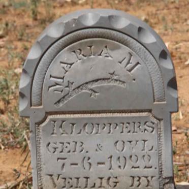 KLOPPERS Maria M. 1922-1922
