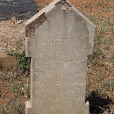 MAARTENS Andries Gert 1920-1932