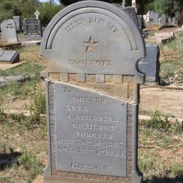 MERWE Anna Catharina, van der nee VORSTER 1897-1944