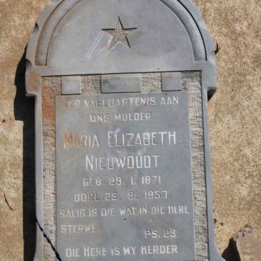 NIEUWOUDT Maria Elizabeth 1871-1957