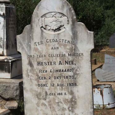 NEL Hester A. nee LOMBAARD 1870-1938