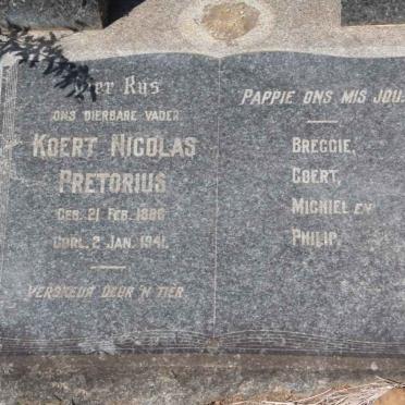 PRETORIUS Koert Nicolas 1886-1941