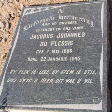 PLESSIS Jacobus Johannes, du 1886-1945