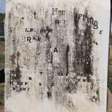 SCHOEMAN Abramina Hendrina 1894-1939