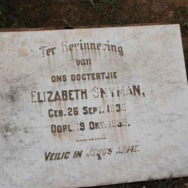 SNYMAN Elizabeth 1935-1939