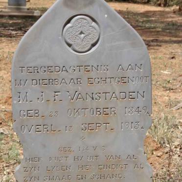 STADEN M.J.F., van 1849-1913