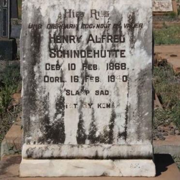 SCHINDEHUTTE Henry Alfred 1868-1940