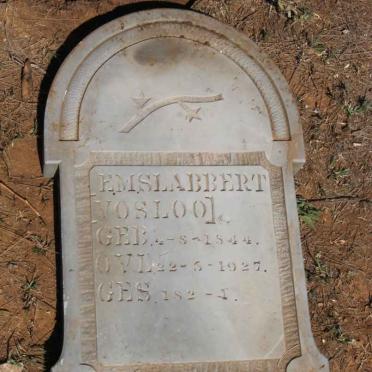 SLABBERT E.M. nee VOSLOO 1844-1927