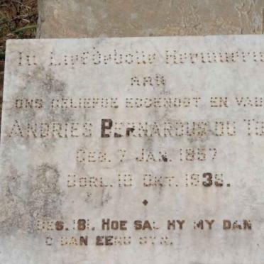 TOIT Andries Bernardus, du 1857-1935