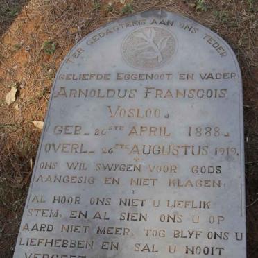 VOSLOO Arnoldus Francois 1888-1919