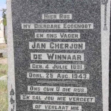 WINNAAR Jan Cherjon, de 1891-1943