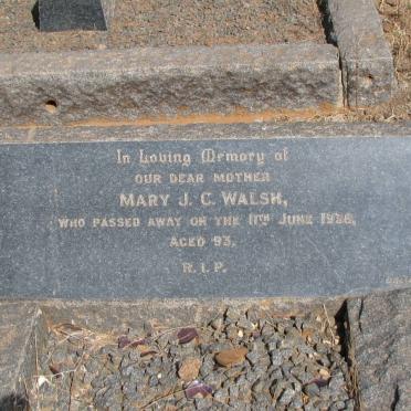 WALSH Mary J.C. -1938