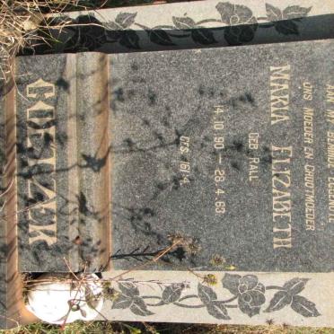 COETZER Maria Elizabeth nee RALL 1890-1963