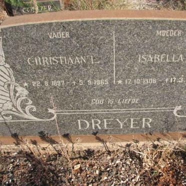 DREYER Christiaan L. 1897-1965 &amp; Isabella J. 1906-1967
