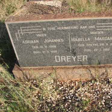 DREYER Adriaan Johannes 1908-1958 &amp; Isabella Margaretha STEYN 1911-1959