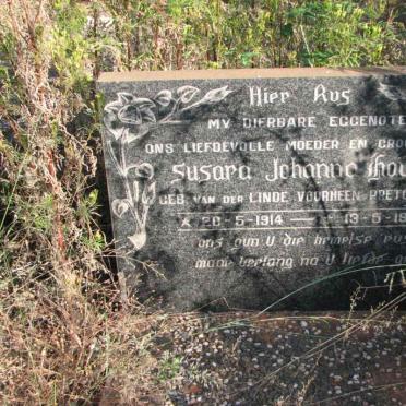HOUGH Susara Johanna formerly PRETORIUS nee VAN DER LINDE 1914-1970