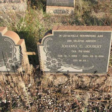 JOUBERT Willem C. 1889-1956 &amp;  Johanna C. PIETERSE 1885-1956 