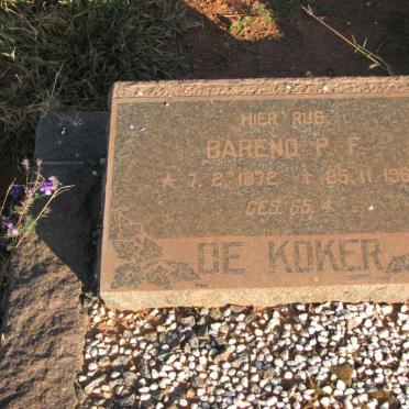 KOKER Barend P.F., de 1872-1961