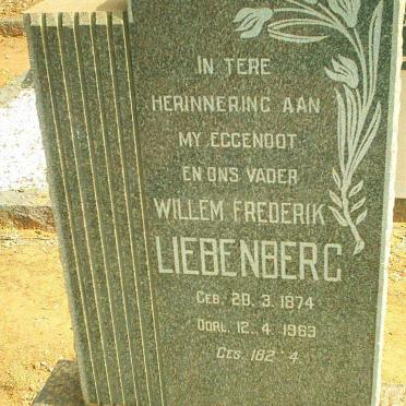 LIEBENBERG Willem Frederik 1874-1969
