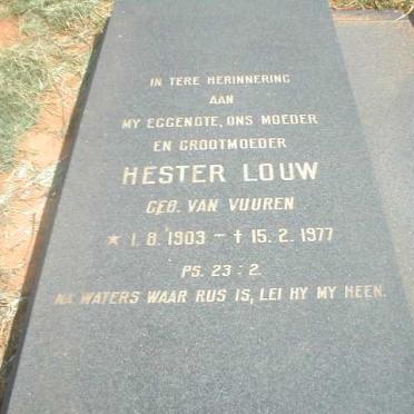 LOUW Hester nee VAN VUUREN 1903-1977