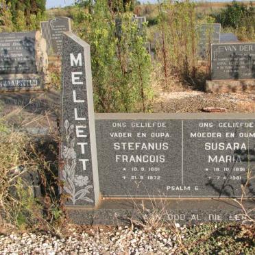 MELLETT Stefanus Francois 1881-1972 &amp; Susara Maria 1891-1981