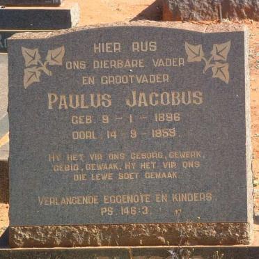 PLESSIS Paulus Jacobus, du 1896-1959