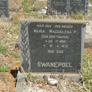 SWANEPOEL Maria Magdalena P. nee OOSTHUIZEN 1890-1970