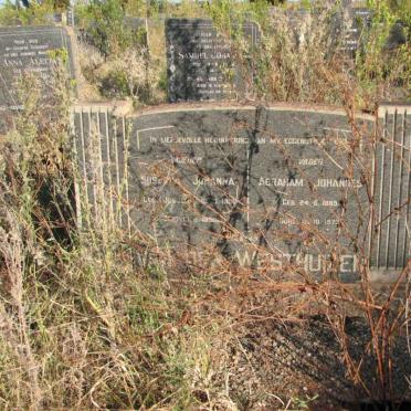 WESTHUIZEN Abraham Johannes, van der 1885-1973 &amp; Susanna Johanna JOUBERT ?-?