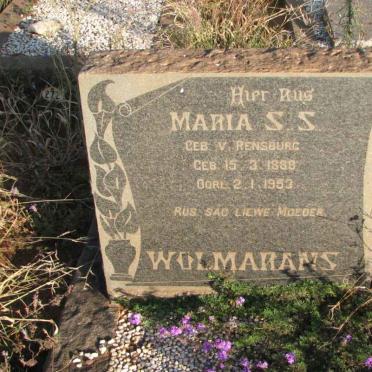 WOLMARANS Maria S.S. nee VAN RENSBURG 1888-1953