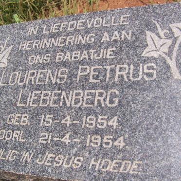 LIEBENBERG Lourens Petrus 1954-1954