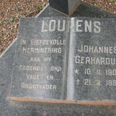 LOURENS Johannes Gerhardus 1905-1981