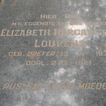 LOURENS Elizabeth Margaretha nee DREYER 1879-1961