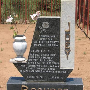 BOSHOFF Joey 1934-1998