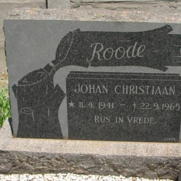 ROODE Johan Christiaan 1941-1965