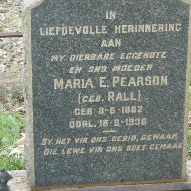PEARSON Maria E. nee RALL 1882-1938