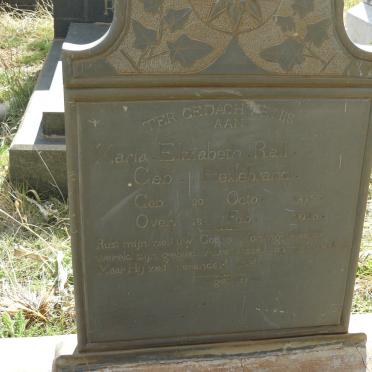 RALL Maria Elizabeth nee HEILEBRAND 1886-1915
