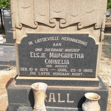 RALL Elsje Margaretha Cornelia nee BEKKER 1875-1960
