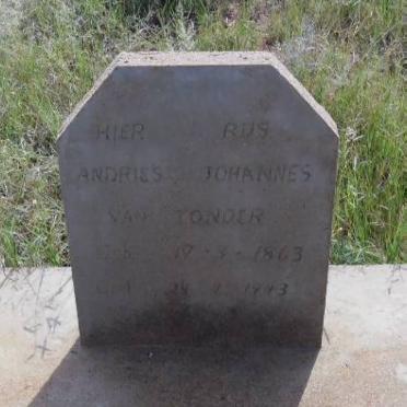 TONDER Andries Johannes, van 1863-1943
