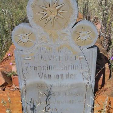 TONDER Francina Barindina, van nee OLIVIER 