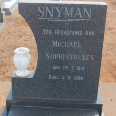 SNYMAN Michael Sophistocles 1913-1984
