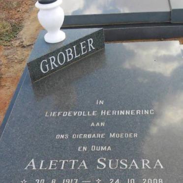 GROBLER Aletta Susara 1917-2008