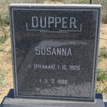 DUPPER Susanna nee PIENAAR 1926-1982