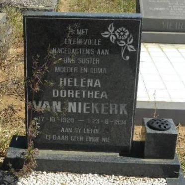 NIEKERK Helena Dorethea, van 1928-1994