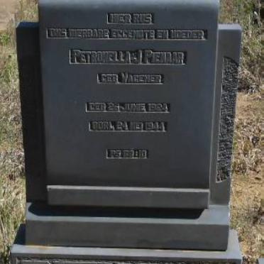 PIENAAR Petronella I. nee WAGENER 1884-1944