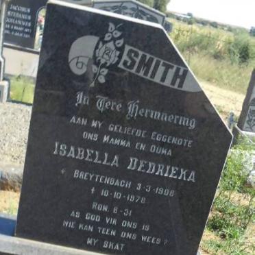 SMITH Isabella Dedrieka nee BREYTENBACH 1908-1978
