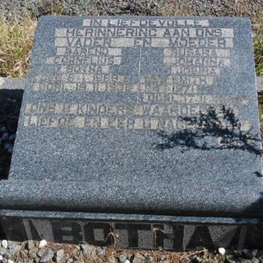 BOTHA Barend Cornelius 1888-? &amp; Susara Johanna Jobina SMITH 1871-?
