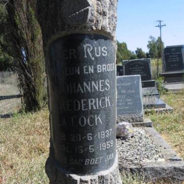 COCK Johannes Frederick, la 1937-1959