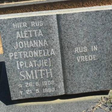 SMITH Aletta Johanna Petronella 1908-1990